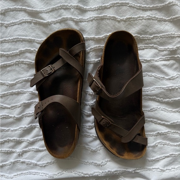 Birkenstock Mayari Brown Strappy Sandals 38 - Picture 1 of 6